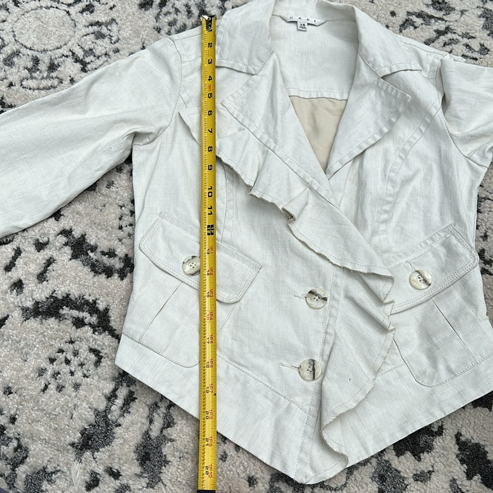 CAbi • 325 Linen Ruffle Up Jacket - Picture 9 of 9
